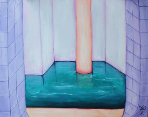 Ana Beatriz Oliveira, Roxo, “Série Cores”, acrílica sobre tela, 40 x 50 cm, 2026.