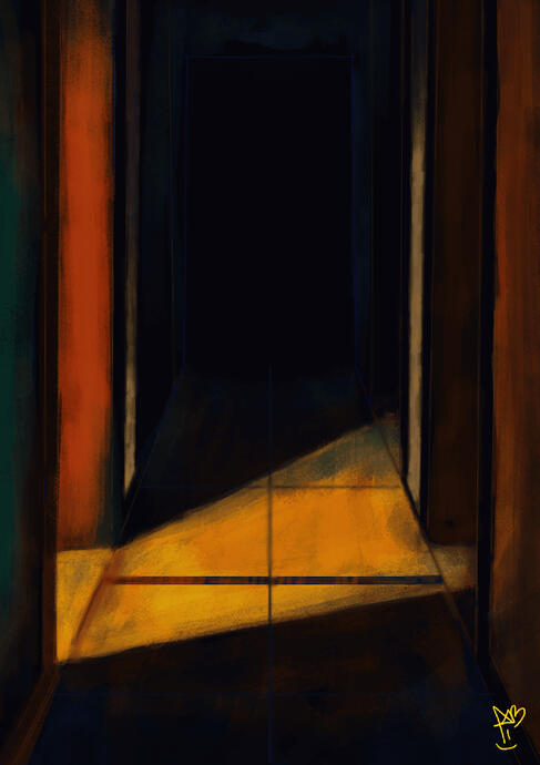 Ana Beatriz Oliveira, Passagem, desenho digital, 2480 x 3508 px, 2026.