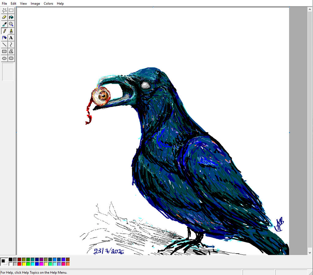 Ana Beatriz Oliveira, Raven, desenho digital, 2026.